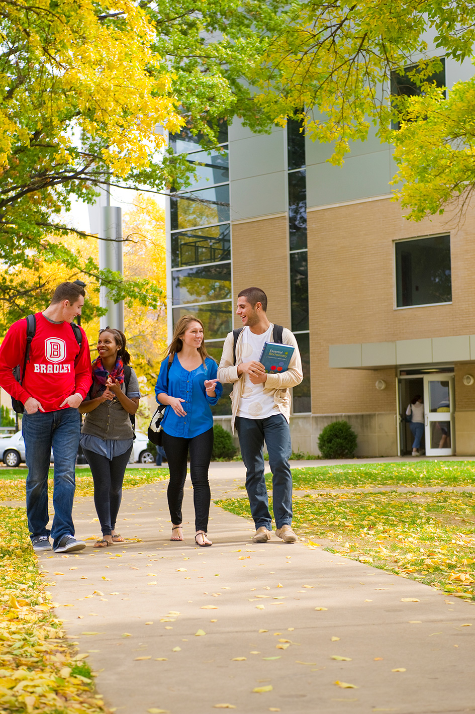 Students walking in front of Olin Hall