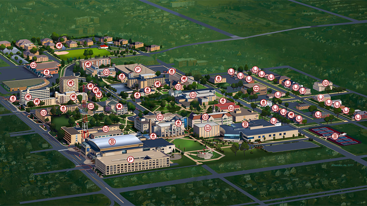 Bradley University Campus Map Campus Maps | For Media | Office of Public Relations | Offices 
